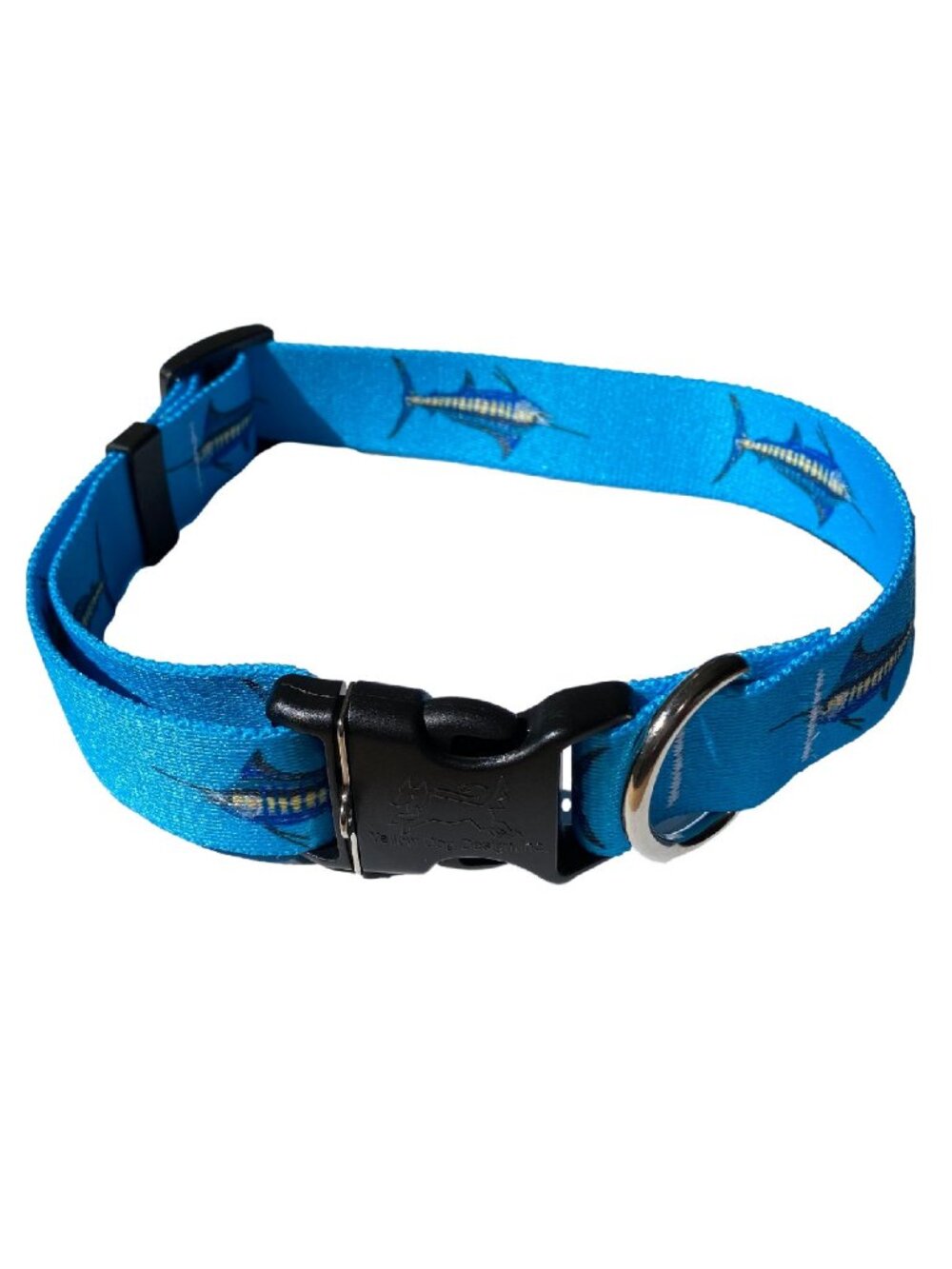 Size Large Blue Marlin Fishing Dog Collar by Yellow Dog